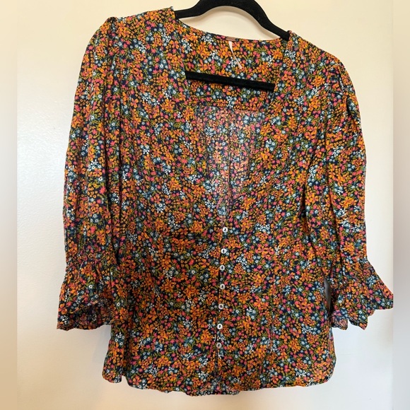 Free People I Found You Printed Top in Size Large - Picture 6 of 15